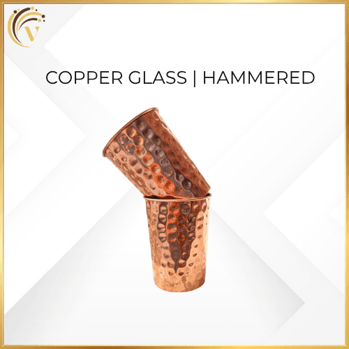 Copper Glass Hammered